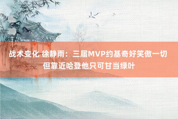 战术变化 徐静雨：三届MVP约基奇好笑傲一切 但靠近哈登他只可甘当绿叶