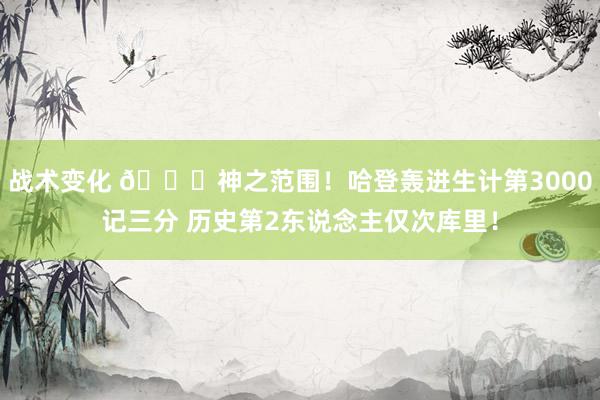 战术变化 😀神之范围！哈登轰进生计第3000记三分 历史第2东说念主仅次库里！