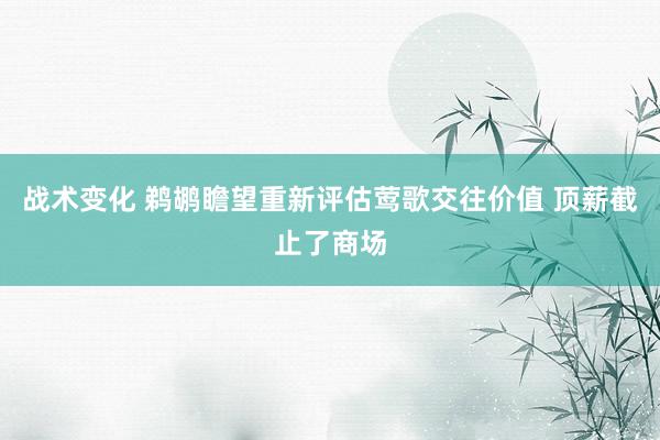 战术变化 鹈鹕瞻望重新评估莺歌交往价值 顶薪截止了商场