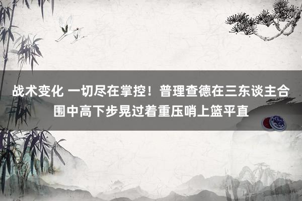 战术变化 一切尽在掌控！普理查德在三东谈主合围中高下步晃过着重压哨上篮平直