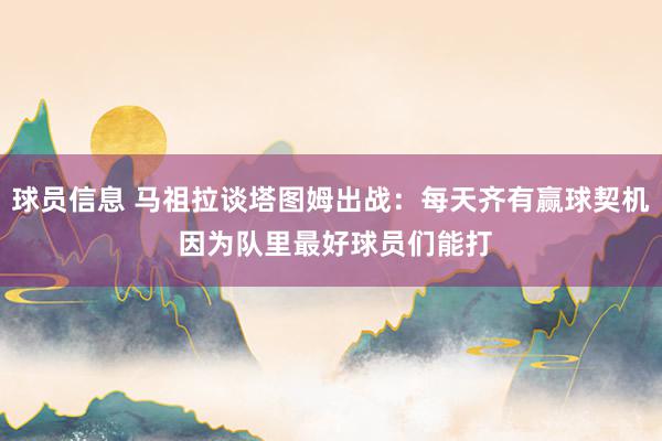 球员信息 马祖拉谈塔图姆出战：每天齐有赢球契机 因为队里最好球员们能打