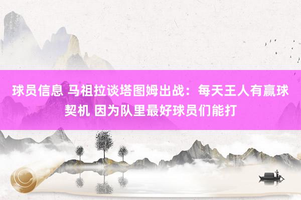 球员信息 马祖拉谈塔图姆出战：每天王人有赢球契机 因为队里最好球员们能打